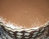 A picture of step 8 of Polka Dot Chocolate Icing cake.