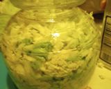 A picture of step 3 of Homemade Sauerkraut in Fermentation Jar.