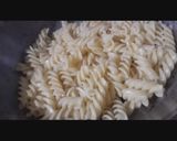 A picture of step 1 of Thousand island dressing pasta salad.