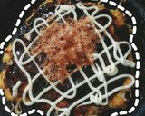 Hình bước làm 7 của món Okonomiyaki phiên bản homemade