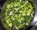 A picture of step 1 of Broccoli Almond soup.