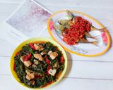 Foto langkah ke 3 dari resep Set Menu (Tumis Tauco Kangkung Tahu, Balado Ikan Kembung).