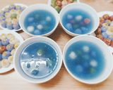 A picture of step 3 of Butterfly Pea Flower Glutinous Rice Balls in Sweet Ginger Syrup.