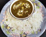 A picture of step 7 of Palak corn sabji or spinach corn ki sabji.