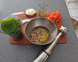 A picture of step 3 of Nasturtium Pesto.