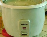 A picture of step 4 of Pudina rice (mint pilaf).