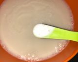 A picture of step 4 of Appam with coconut milk.