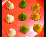 A picture of step 4 of Tri color Mava modak.