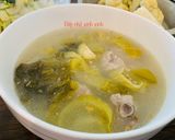 Hình bước làm 3 của món Dưa cải chua hầm sườn heo
