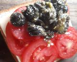 A picture of step 5 of Black olives and Indian Basil Pesto Sandwich.