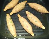 A picture of step 3 of Potato Seekh Kebab.