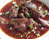 A picture of step 11 of Dahi Gosht(yoghurt Curry).