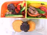 “ thịt bò xào thập cẩm, khoai lang hấp” bước làm 3 hình