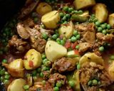 A picture of step 5 of Chicken ka salan.