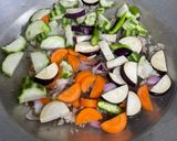 Gambar langkah 3 resipi Sayur Lemak Kelantan.