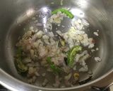A picture of step 2 of Green Chutney Pulao with Corn.