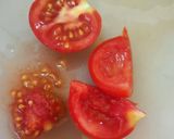 A picture of step 1 of Mango Salsa.
