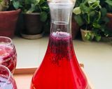 A picture of step 3 of Basil Seed Red Drink.