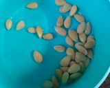 A picture of step 2 of Almond burfi.