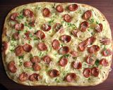 A picture of step 5 of Smoked Sausage & Sauerkraut Flammkuchen.