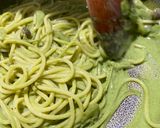 Foto langkah ke 7 dari resep Creamy Matcha Pasta.
