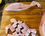 Foto del paso 1 de la receta: Tártara de Salmón al Mango con chicharrón de Salmón