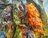 Foto langkah ke 6 dari resep Pepes Bakar Ikan Mata Besar.