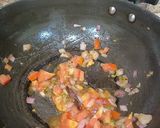 A picture of step 3 of Subj Soya Biryani.