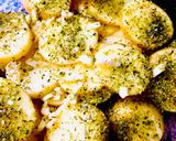 Foto del paso 6 de la receta: FILETES DE BRÓTOLA CON CREMA/NARANJA/ROQUEFORT Y PAPAS A LA MOSTAZA 👏😋😋👏😋😋🤩
