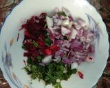 A picture of step 1 of Beetroot sandwich.