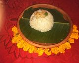 A picture of step 3 of Cashews ghee rice pulao.