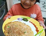A picture of step 5 of Suji ka chilla.