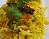 A picture of step 3 of Cabbage and carrot sambhariya.