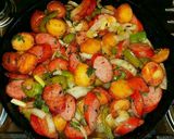 A picture of step 7 of Mike's Sizzling Sausage Egg & Potato Breakfast Skillets.
