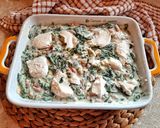 A picture of step 7 of Lasagna with Spinach, Mozzarella, and Ham.