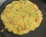 A picture of step 2 of Vegetable Besan chilla.
