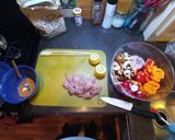 A picture of step 4 of Fast BBQ turkey kebobs.