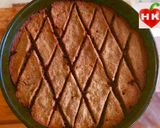 A picture of step 8 of Kibbeh bil Sanieh (Baked Kibbeh in a Tray).
