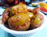 A picture of step 5 of Ambra/aamda pickle.