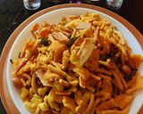 A picture of step 5 of Sev mixture.