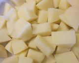 A picture of step 1 of Hot dog, potato and onion roast.