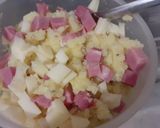 A picture of step 3 of Potato, Green Bean, Ham, and Mozzarella Casserole.