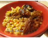 A picture of step 4 of Macaroni jallof.