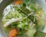 Gambar langkah 4 resipi Sup Leek & Sayur Campur Mk89 Style.