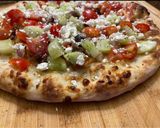 A picture of step 7 of Greek Chicken Pizza.