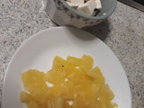 Ensalada de espinacas frescas y piña