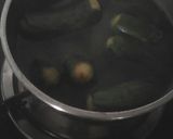A picture of step 2 of Mashed matoke with kachumbali.