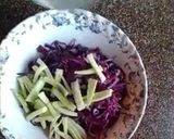 A picture of step 1 of Purple Cabage Salad.