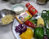 A picture of step 1 of Peri peri Macroni Sandwich.
