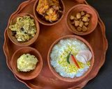 A picture of step 7 of Paanta Bhaat (Bengali lunch).
